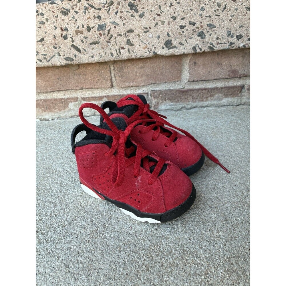 Nike Air Jordan 6 Retro TD “Toro Bravo” Toddler Size 6C Red Basketball Shoes